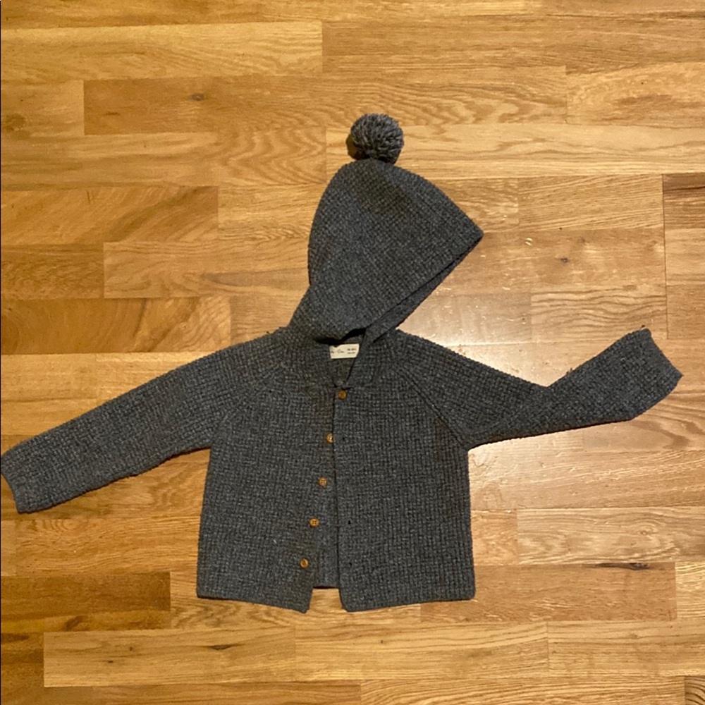 Rylee + Cru Charcoal Knit Cardigan